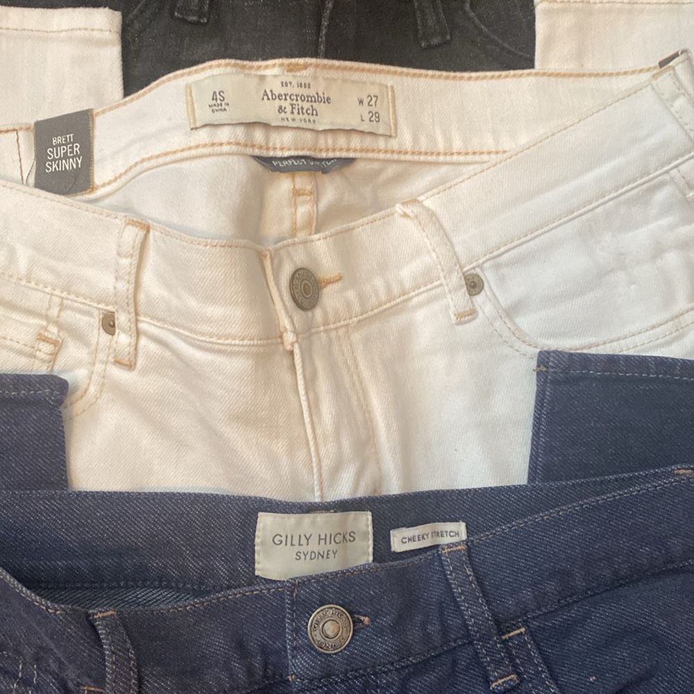 Hollister Abercrombie and fitch 2000s Y2K jeans bundle lots - Picture 8 of 8